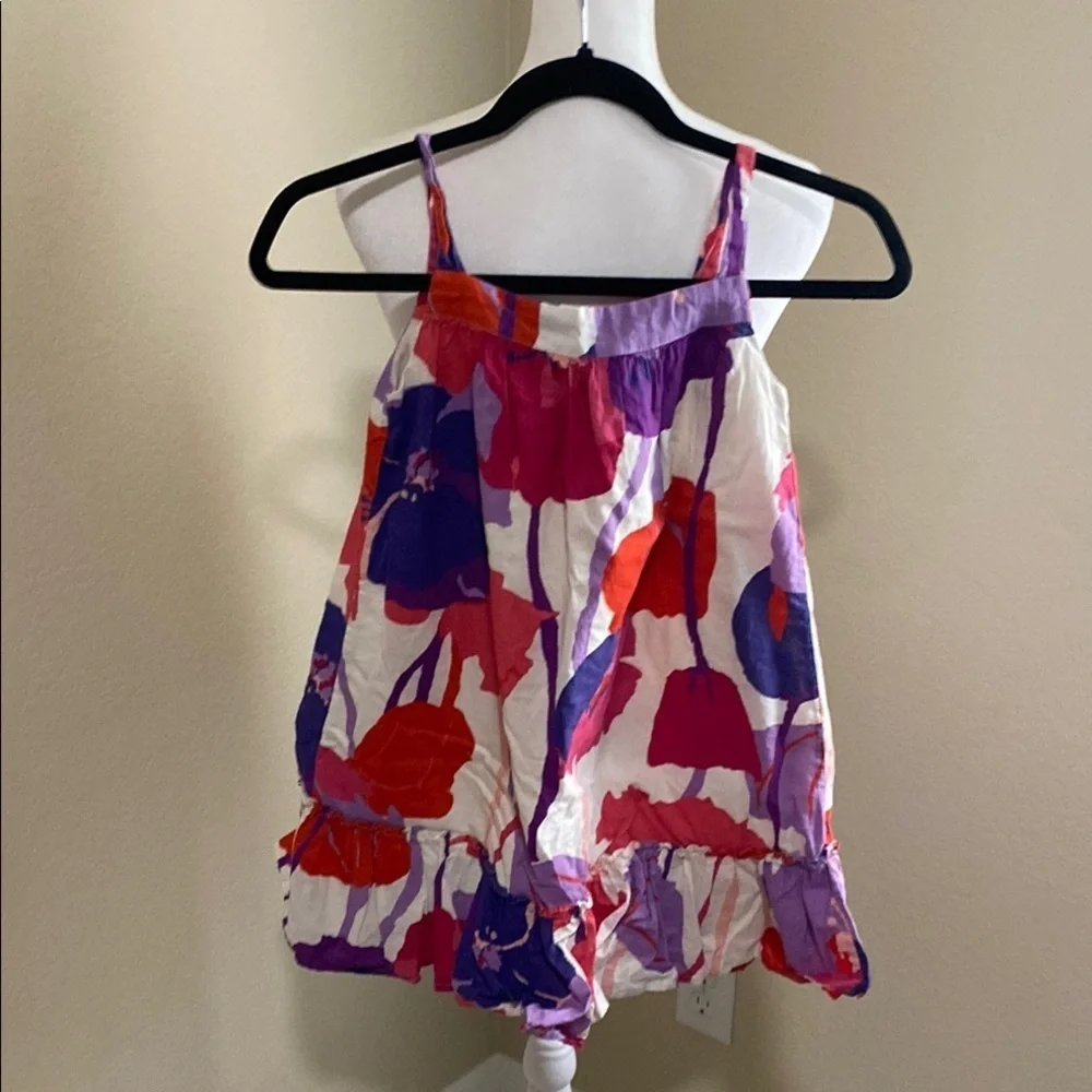 GapKids Vibrant Purple and Pink Abstract Floral Lined Girls Dress. Size S. (6/7)